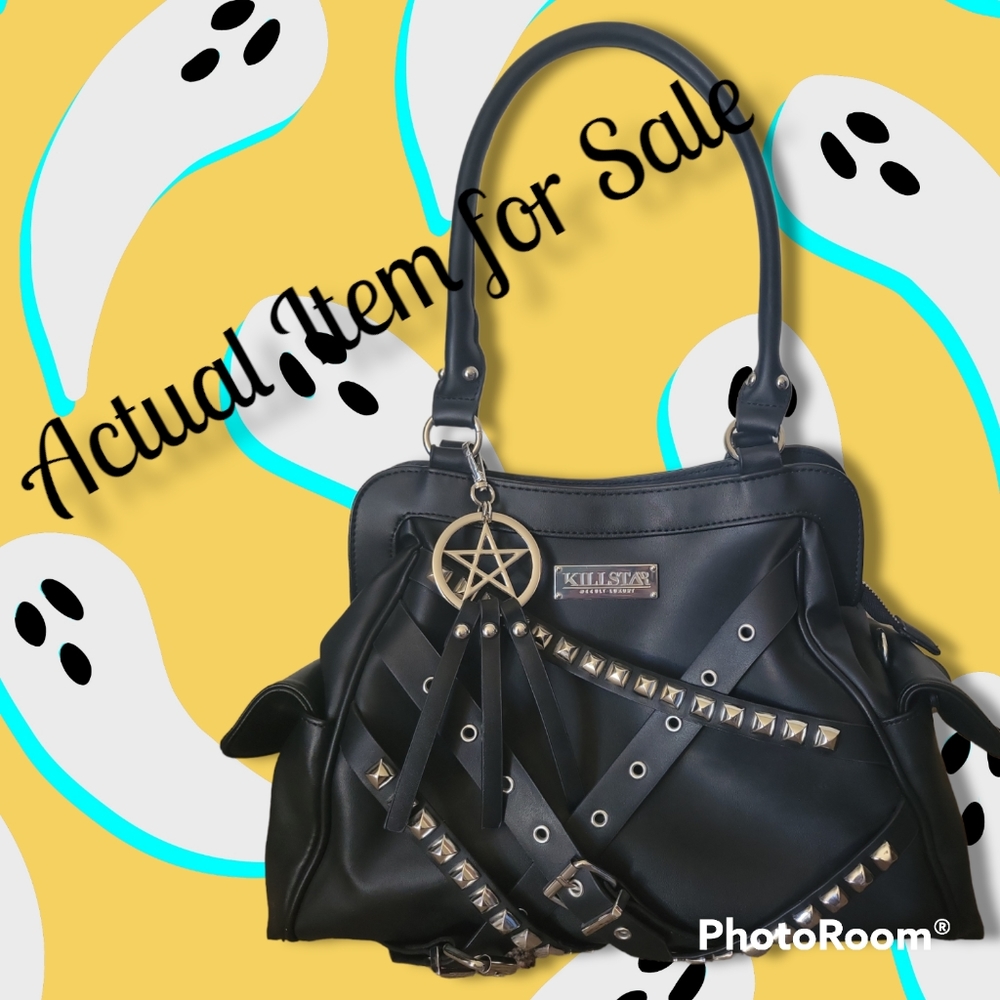 KILLSTAR Pendulum Handbag Purse Duffel bag, Black, Large, PVC